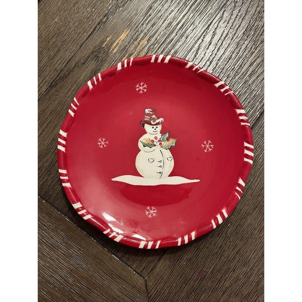 Christmas Plate-Jolly Ol' Snowy By  Tracy Porter Salad Plate 8" Snowman- 8 avail